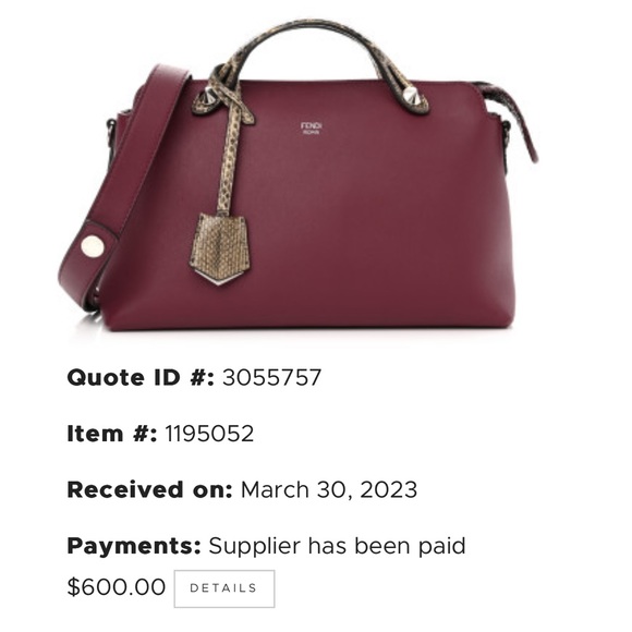 ❌SOLDto fashionphile❌Fendi By the way with snakeskin satchel - Picture 15 of 15